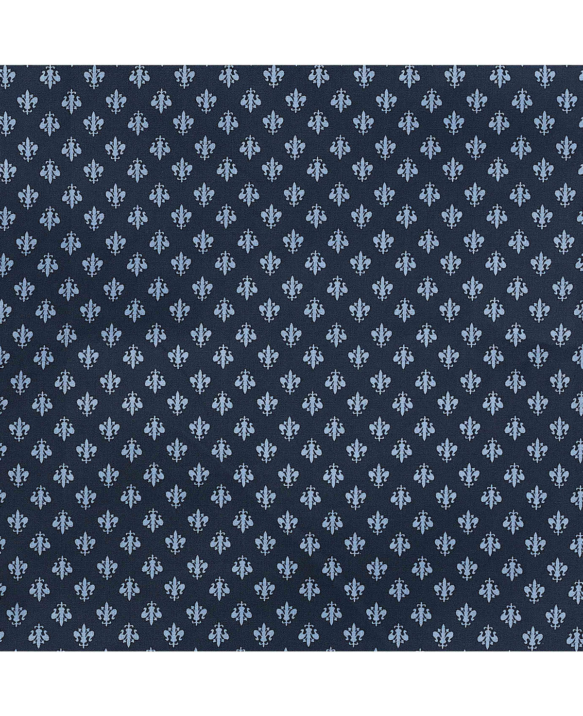 Men's Blue Cotton Fleur De Lys Printed Lounge Shorts fabric detail