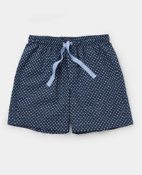 Men's Blue Cotton Fleur De Lys Printed Lounge Shorts mannequin