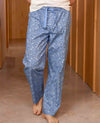 Blue Cotton Floral Lounge Pants