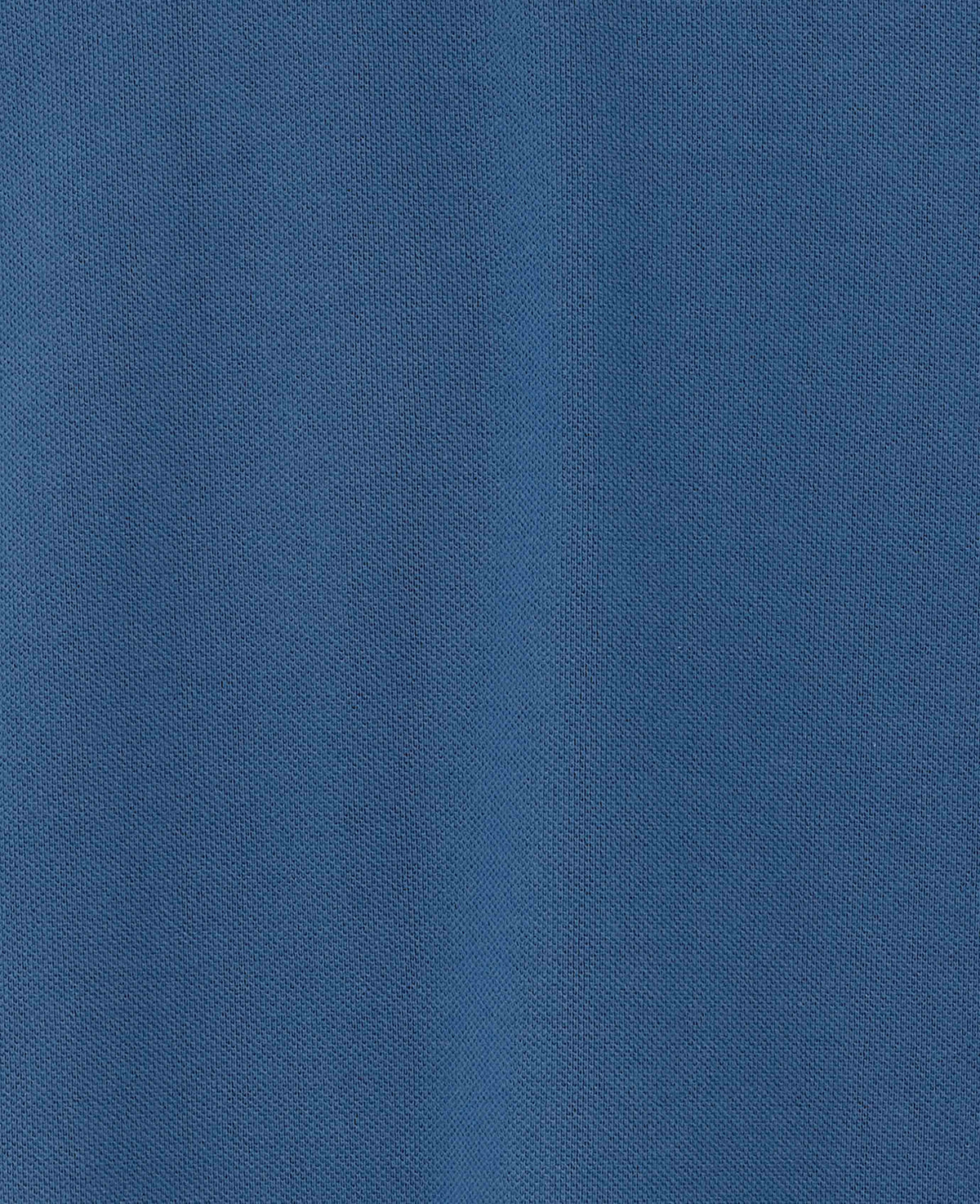 Men's Blue Cotton Piqué Short Sleeve Polo Shirt fabric detail