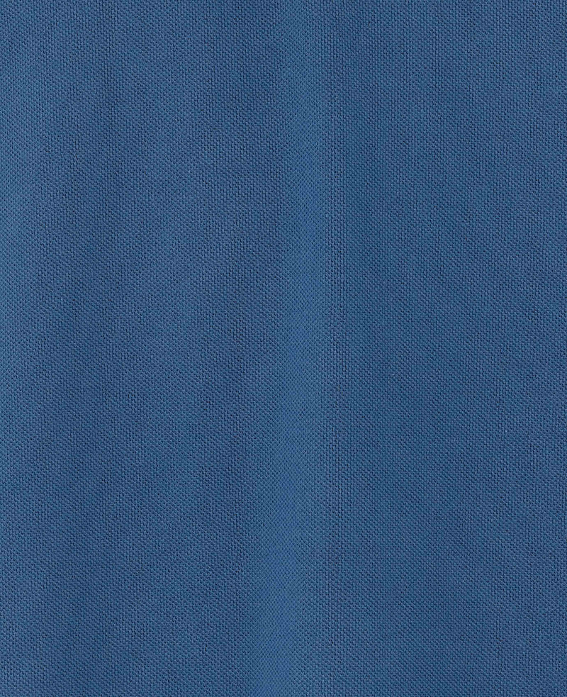 Blue Cotton Pique Short Sleeve Polo Shirt