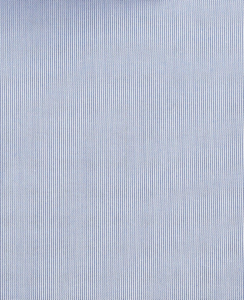 Men's Blue Cotton Poplin Stripe Classic Fit Winchester Formal Shirt With Double Cuffs fabric detail