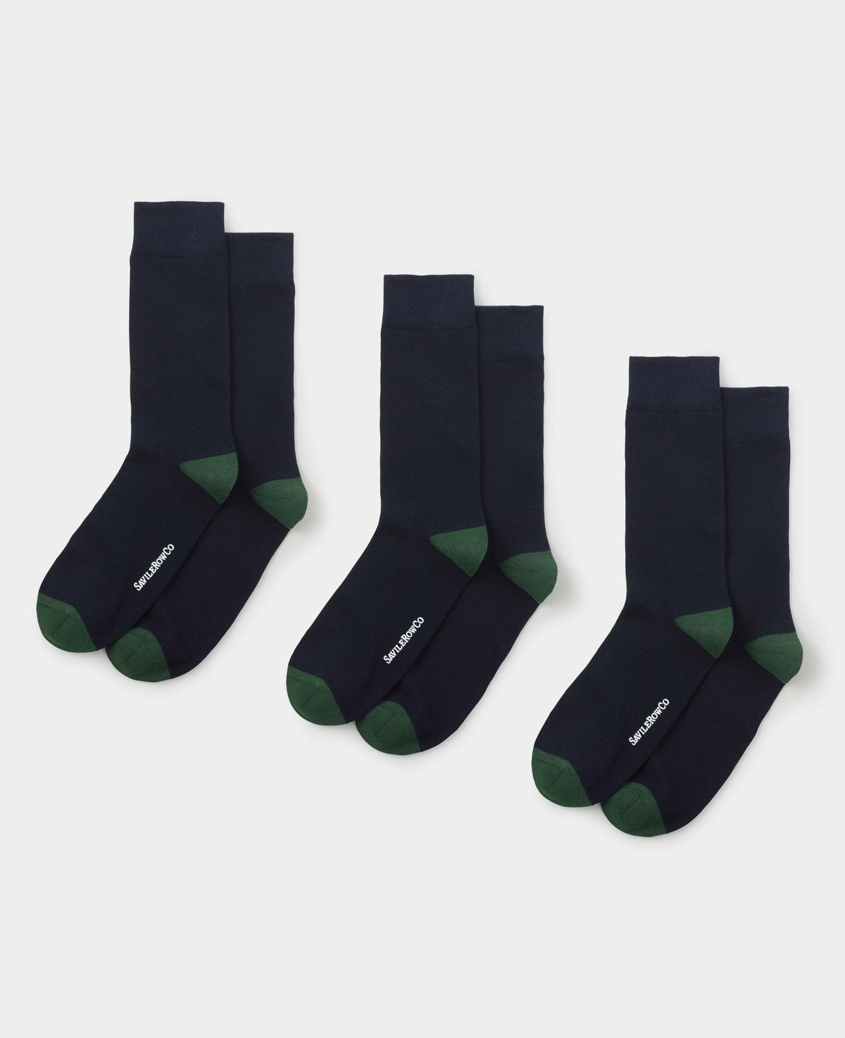 Blue Cotton Rich Socks Three Pack