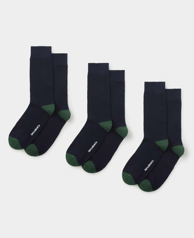 Blue Cotton Rich Socks Three Pack