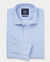 Blue Cotton Twill Classic Fit Striped Formal Shirt - Single Cuff