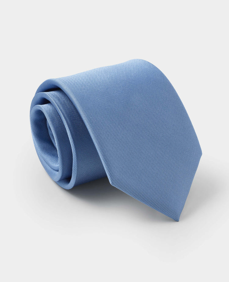 Men's Blue Fine Twill Pure Silk Tie
