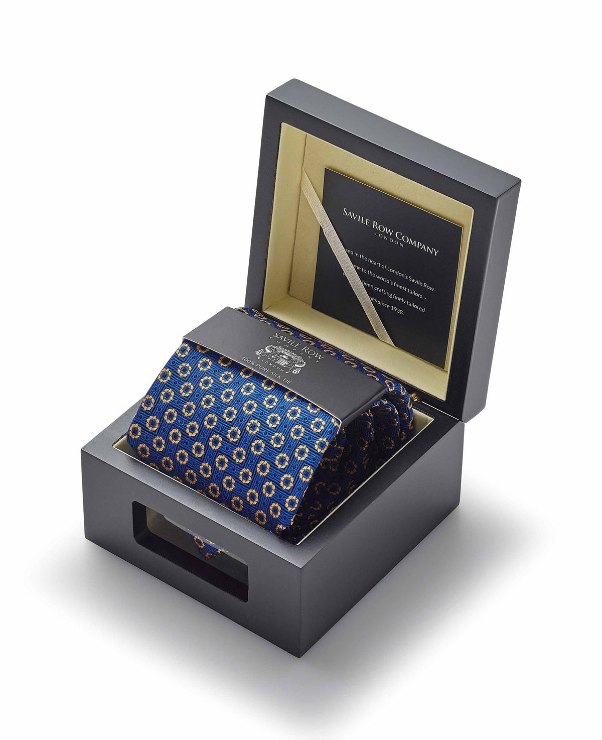 Blue Foulard Silk Tie in Gift Box
