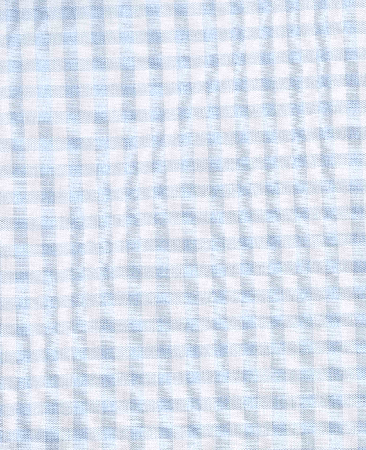 Men's Blue Cotton Gingham Check Classic Fit Formal Shirt With Single Cuffs fabric detail
