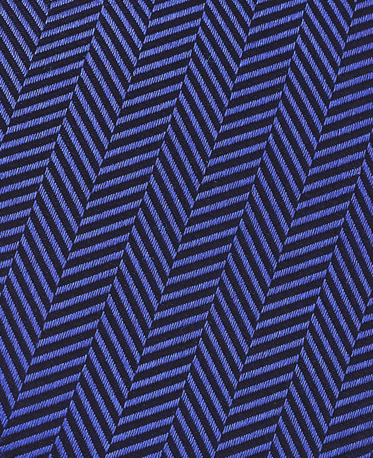 Blue Herringbone Silk Tie in Gift Box