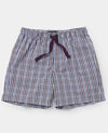 Blue Multi Check Cotton Lounge Shorts