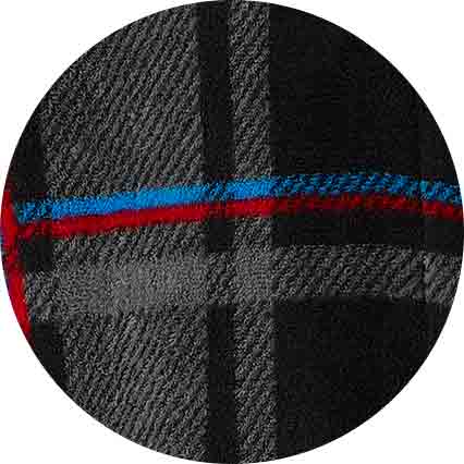 Men's Blue Multi Check Super Soft Fleece Dressing Gown fabric swatch