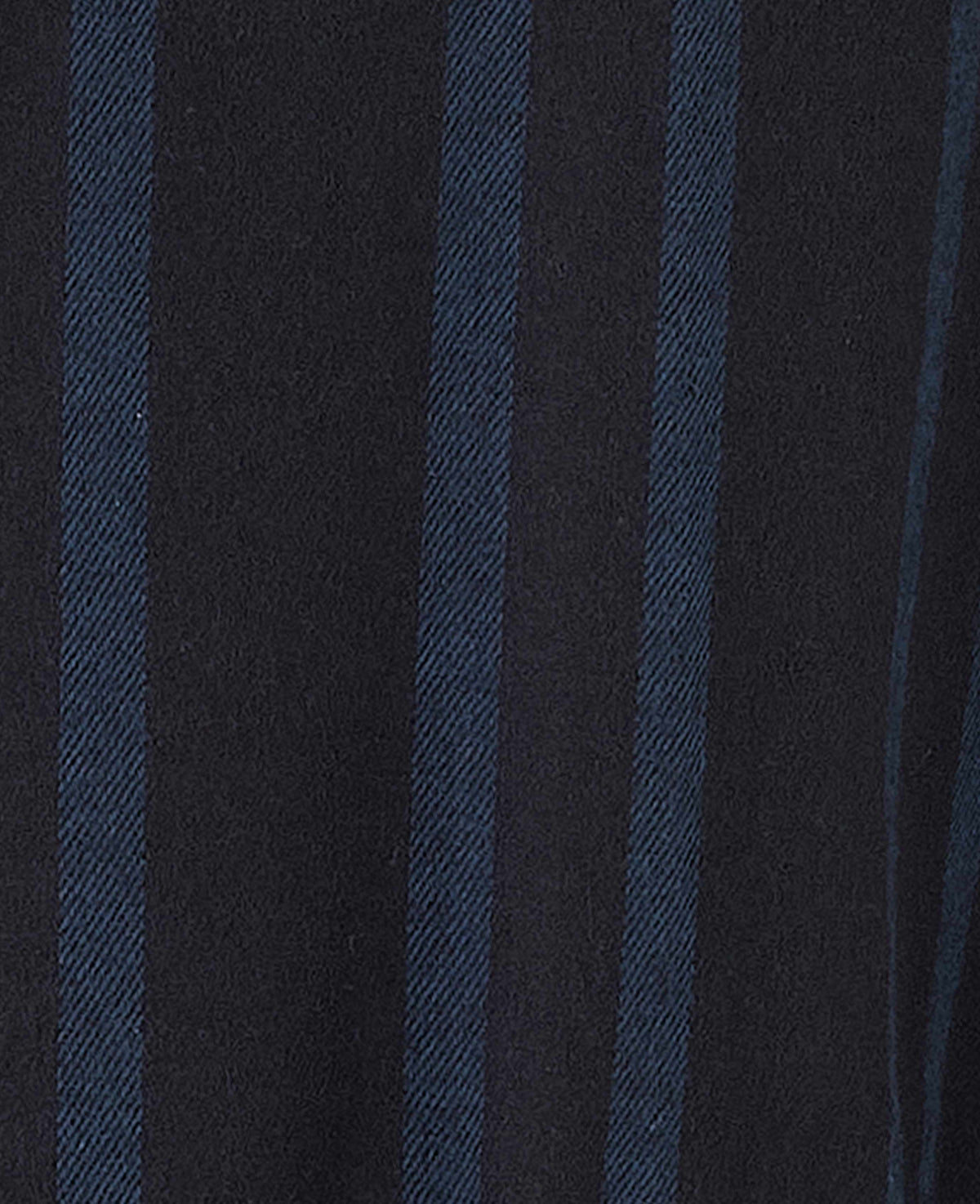 Blue Navy Brushed Cotton Twill Stripe Dressing Gown