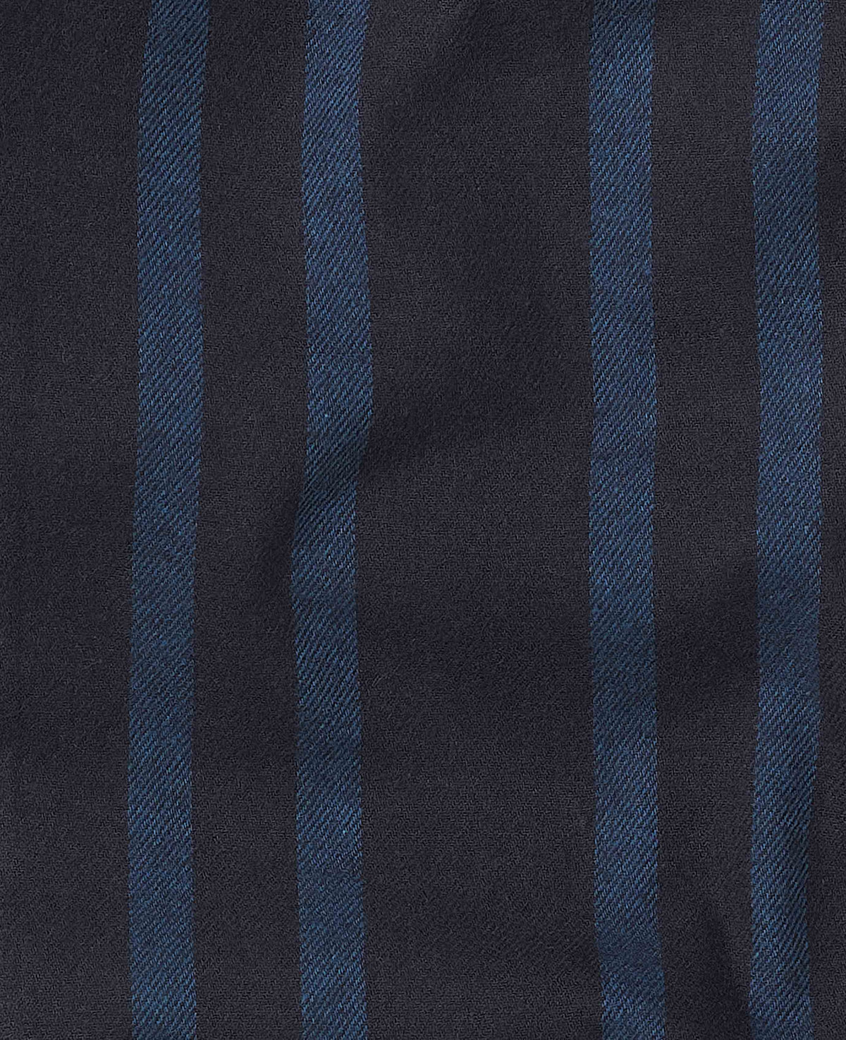 Men's Blue Navy Brushed Cotton Twill Stripe Lounge Pants fabric detail