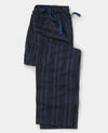 Blue Navy Brushed Cotton Twill Stripe Lounge Pants