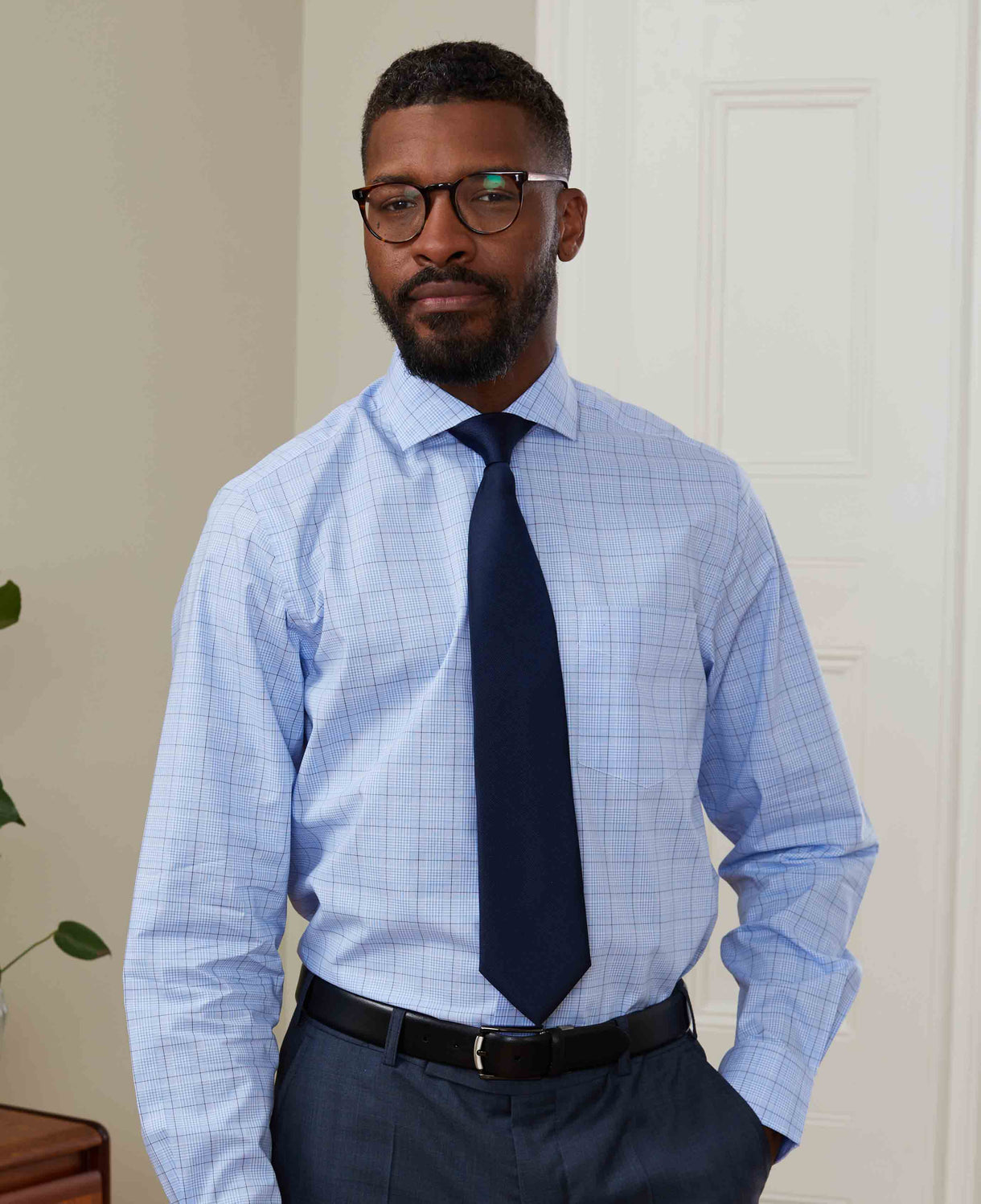 prince of wales dress shirt Prince of Wales Check Twill Shirt