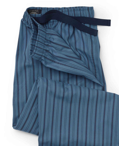 blue navy stripe cotton lounge pants mlp1122bln waist detail