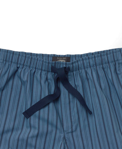 blue navy stripe cotton lounge shorts mls1122bln detail