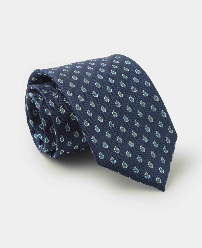 Blue Paisley Silk Tie