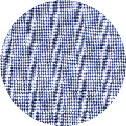 Blue Prince Of Wales Check Classic Fit Formal Shirt - Double Cuff