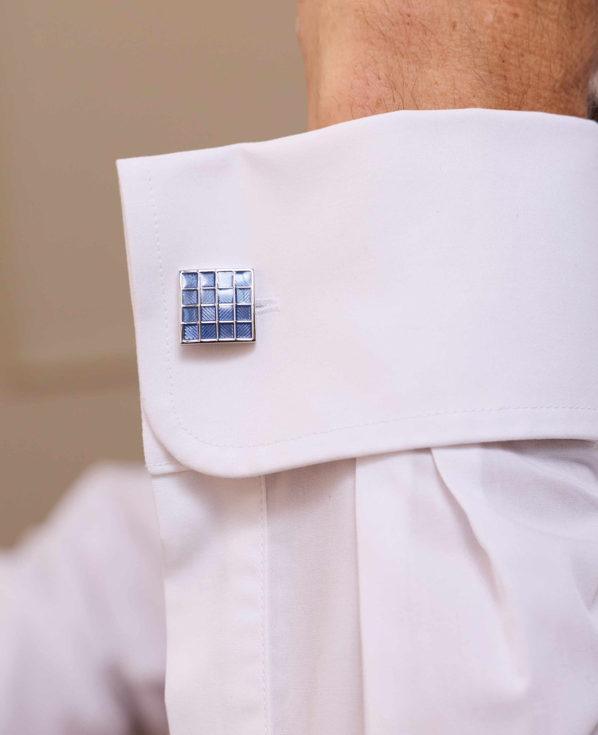 Blue Rhodium Plated Square Cufflinks