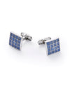 Blue Rhodium Plated Square Cufflinks
