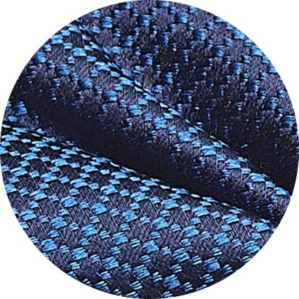 Blue Silk Abstract Self Bow Tie & Cufflink Set
