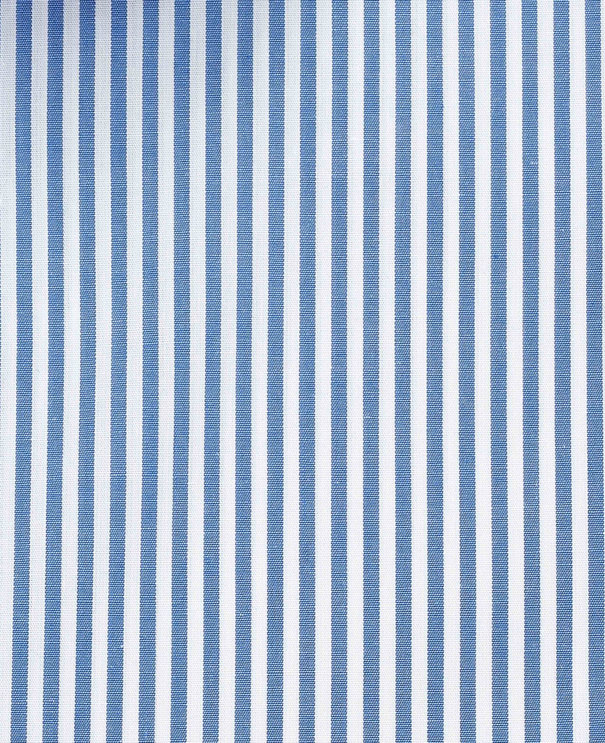 Blue Stripe Cotton Poplin Slim Fit Formal Shirt - Double Cuff