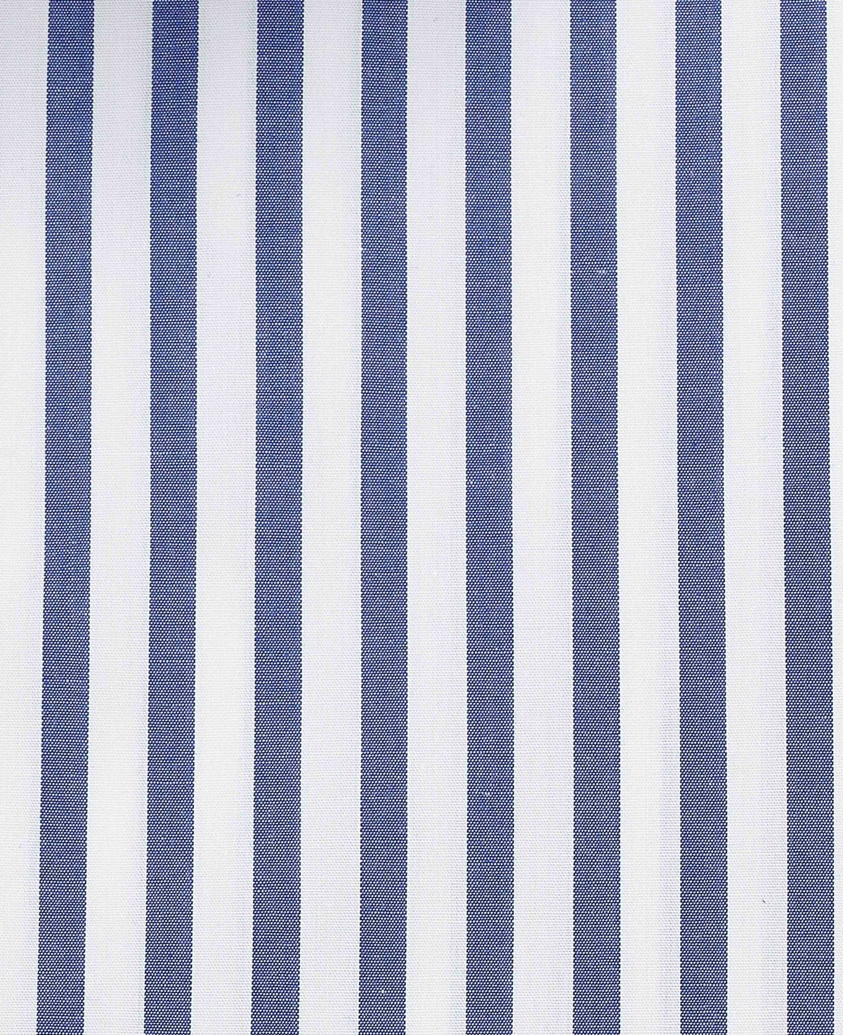 Blue Stripe Cotton Poplin Slim Fit Formal Shirt - Single Cuff