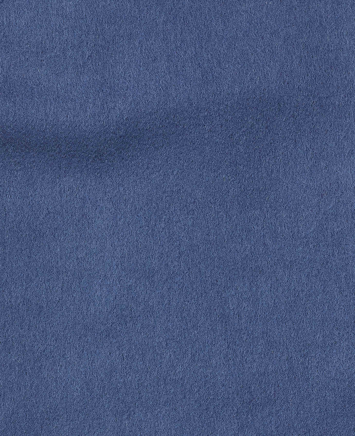 Blue Virgin Wool Fringed Scarf