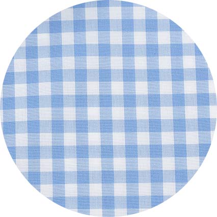 Blue White Check Slim Fit Shirt - Single Cuff