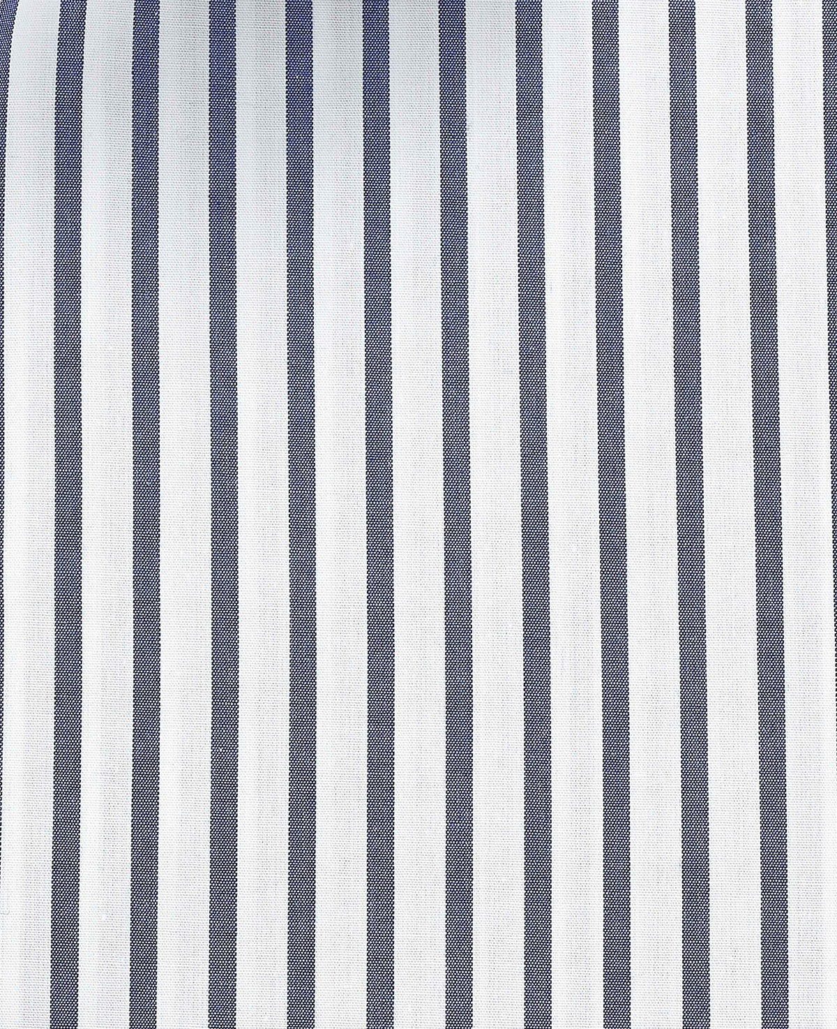 Men's Blue White Cotton Poplin Stripe Slim Fit Formal Shirt With Single Cuffs fabric detail