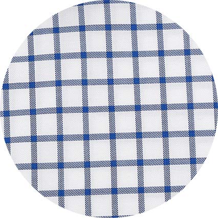 Blue Window Check Slim Fit Shirt - Single Cuff