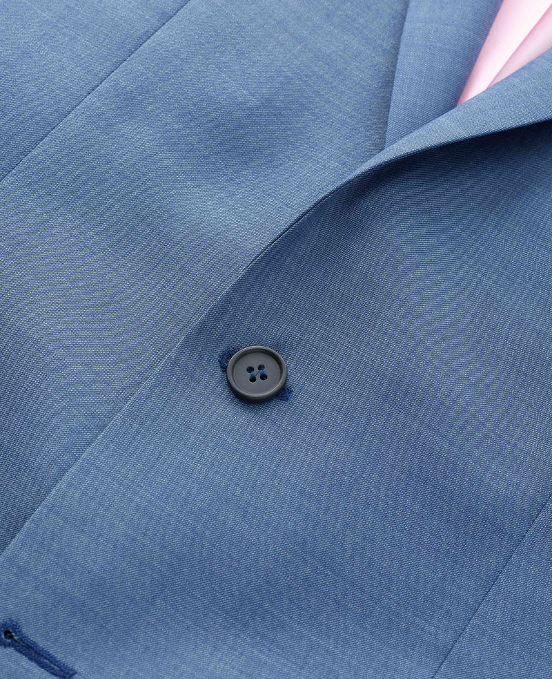Bright Blue Tailored Suit Jacket - Fabric Detail - MFJ351BBL