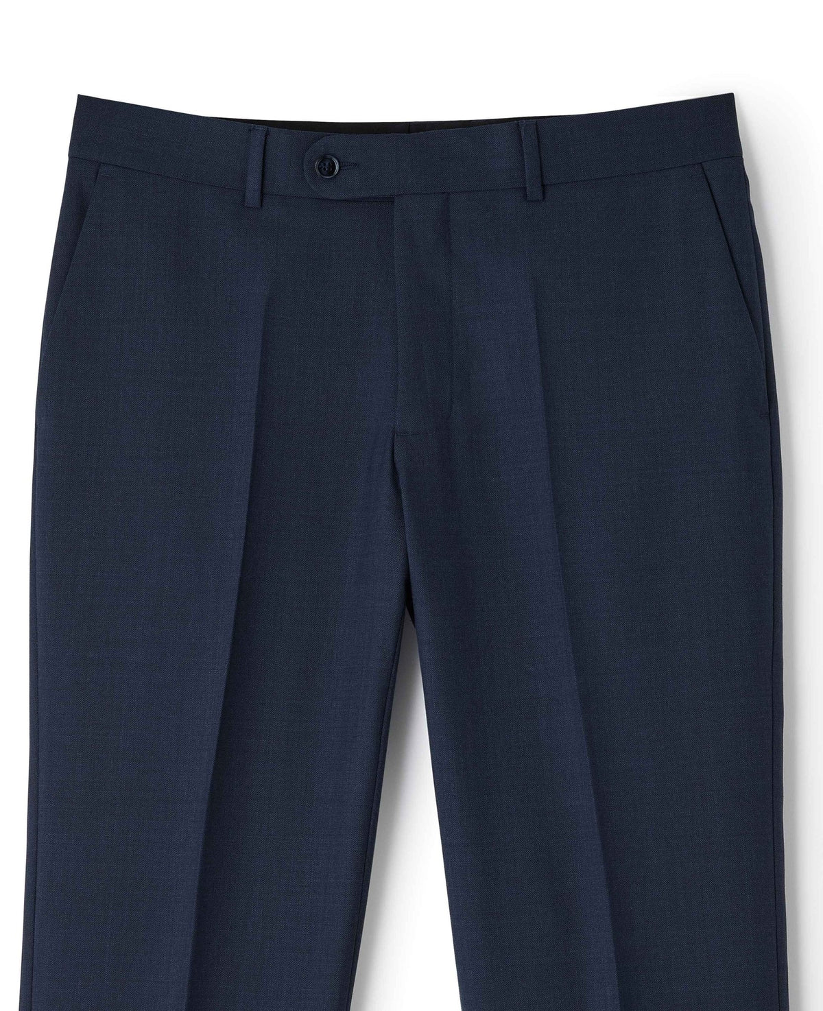 Bright Navy Wool Blend Tailored Suit Trousers