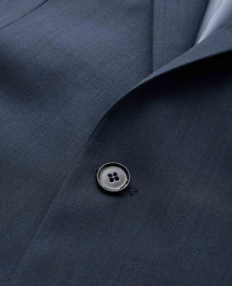 Bright Navy Wool Blend Tailored Suit