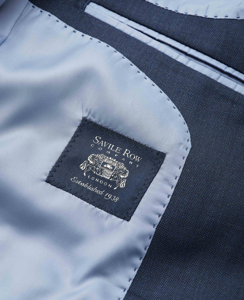 Bright Navy Wool Blend Tailored Suit