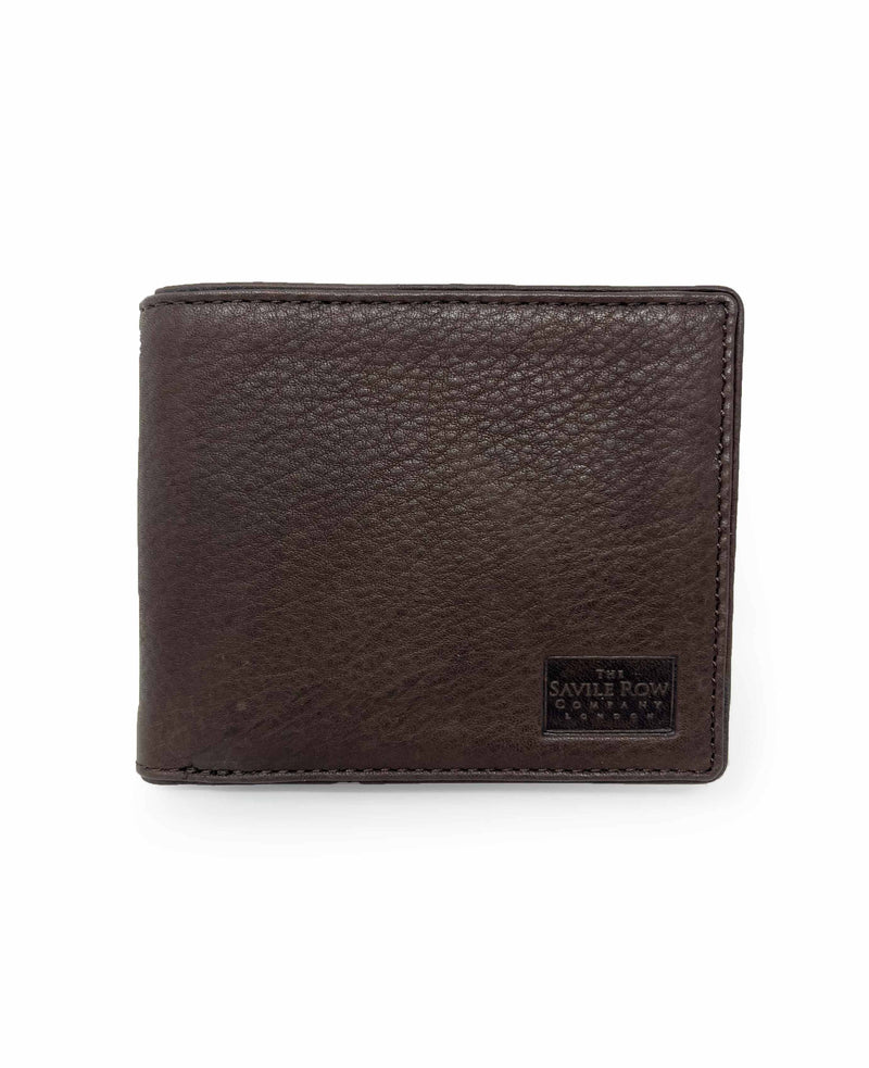 Men's Leather Billfold Wallet In Brown
