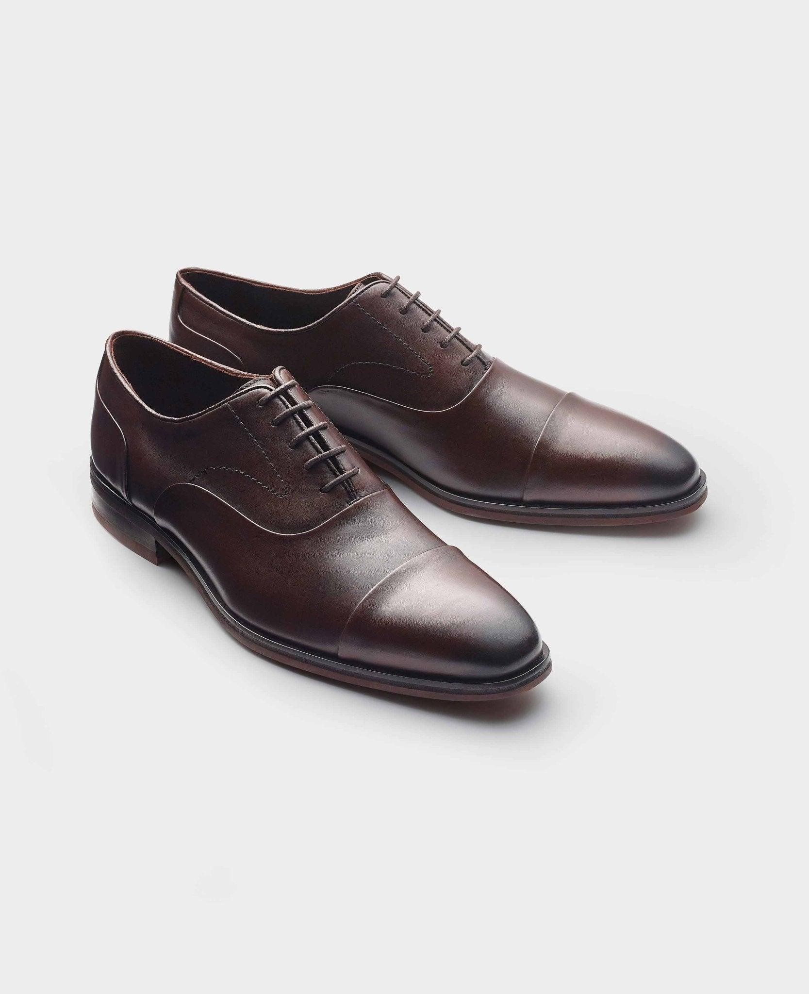 Savile Row Co London Brown leather Oxford Mens 11 Dark Brown leather Cap Toe Oxford Savile Row Co London Mens  main image 2