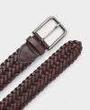 Brown Plaited Leather Belt
