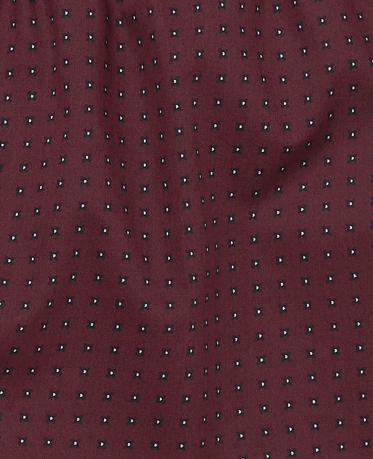 Burgundy Cotton Foulard Print Boxer Shorts