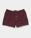 Burgundy Cotton Foulard Print Boxer Shorts