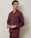 Burgundy Cotton Foulard Print Pyjamas