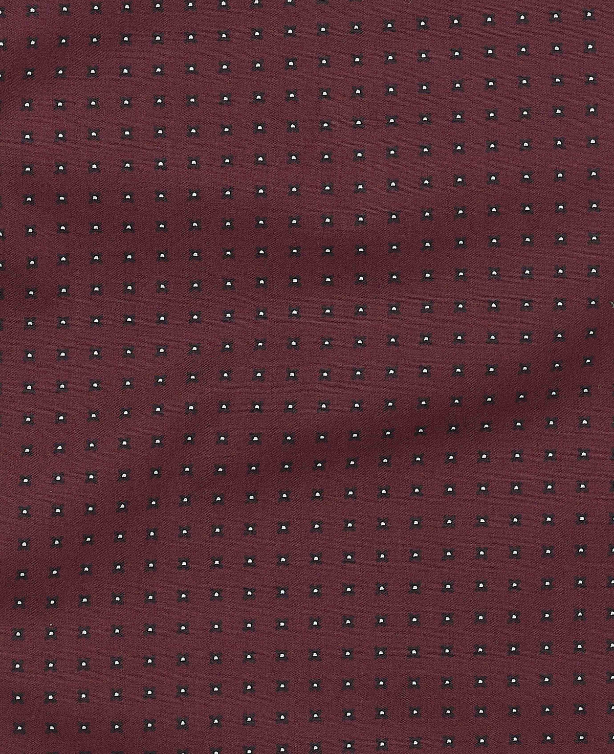 Men's Burgundy Cotton Foulard Printed Lounge Pants fabric detail
