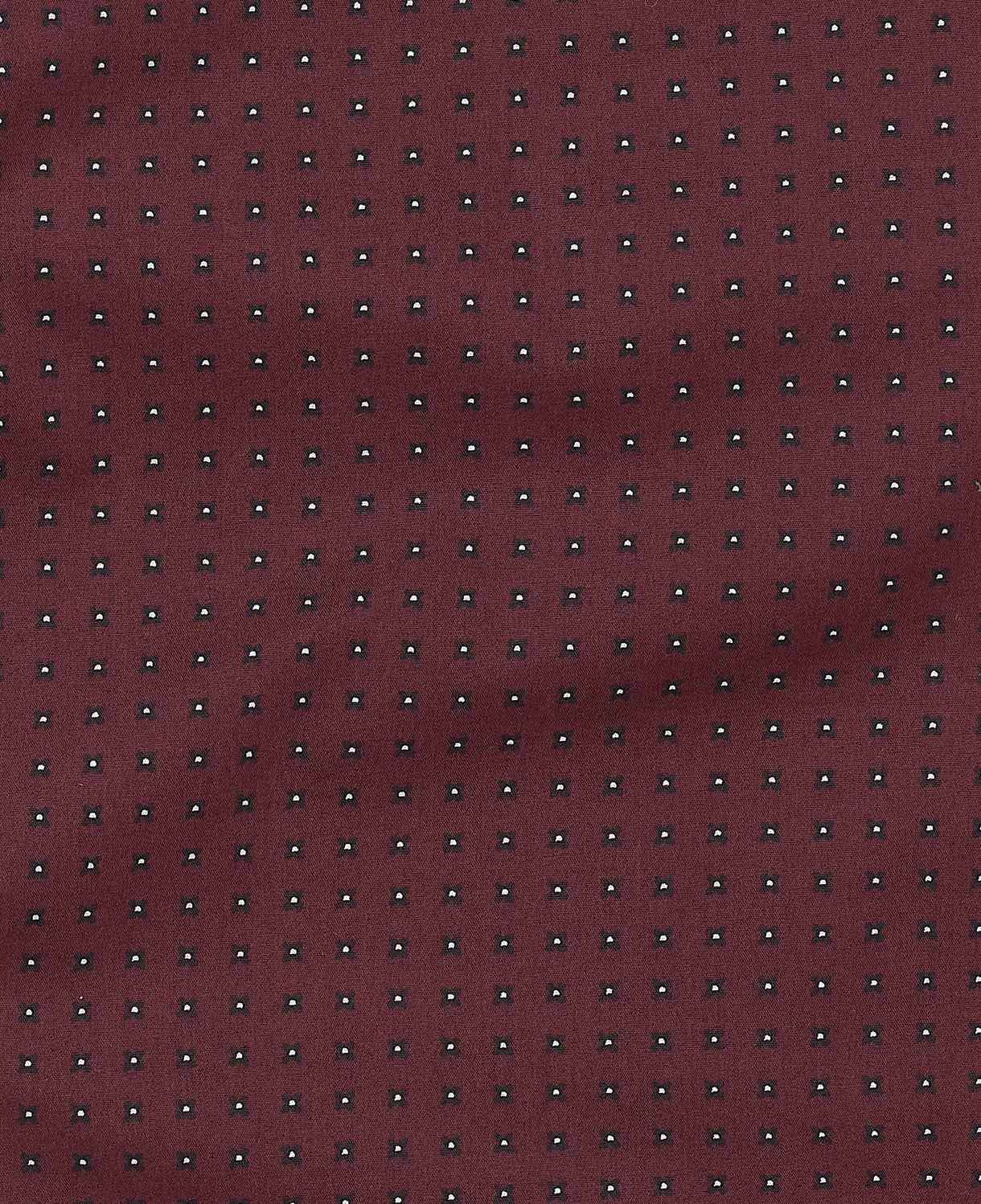 Men's Burgundy Cotton Foulard Printed Lounge Pants fabric detail