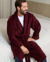 Burgundy Fleece Dressing Gown