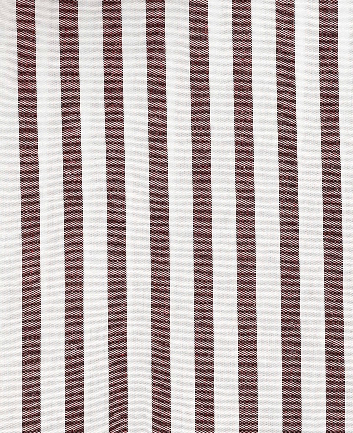 Burgundy Stripe Cotton Poplin Classic Fit Formal Shirt - Double Cuff