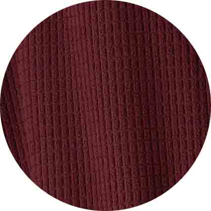 Men's Burgundy Super Soft Waffle Dressing Gown fabric swatch