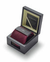 Burgundy Twill Silk Tie in Gift Box