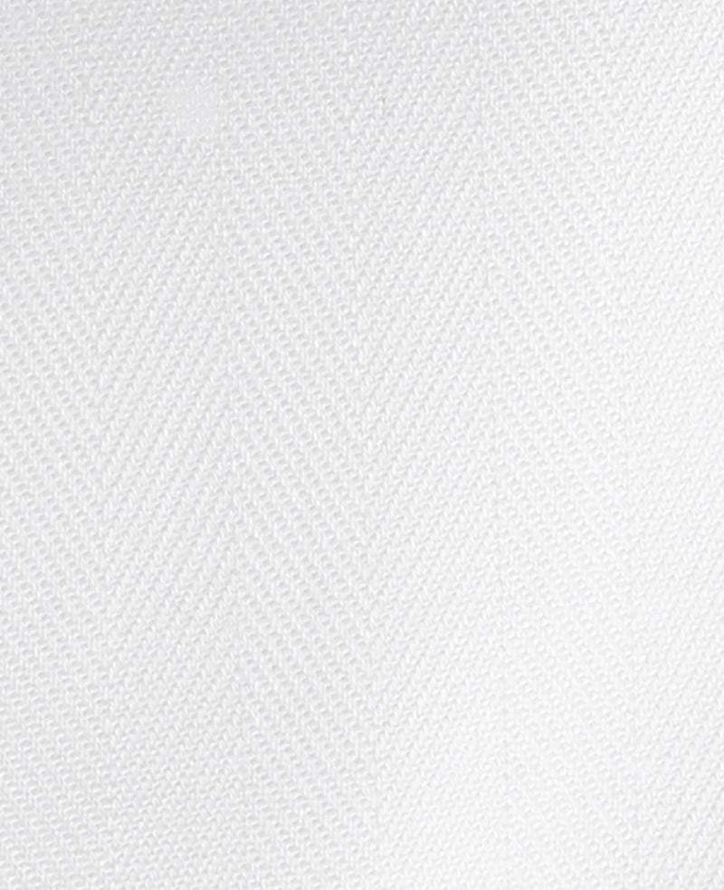 Caspar White Herringbone Made-To-Measure Shirt