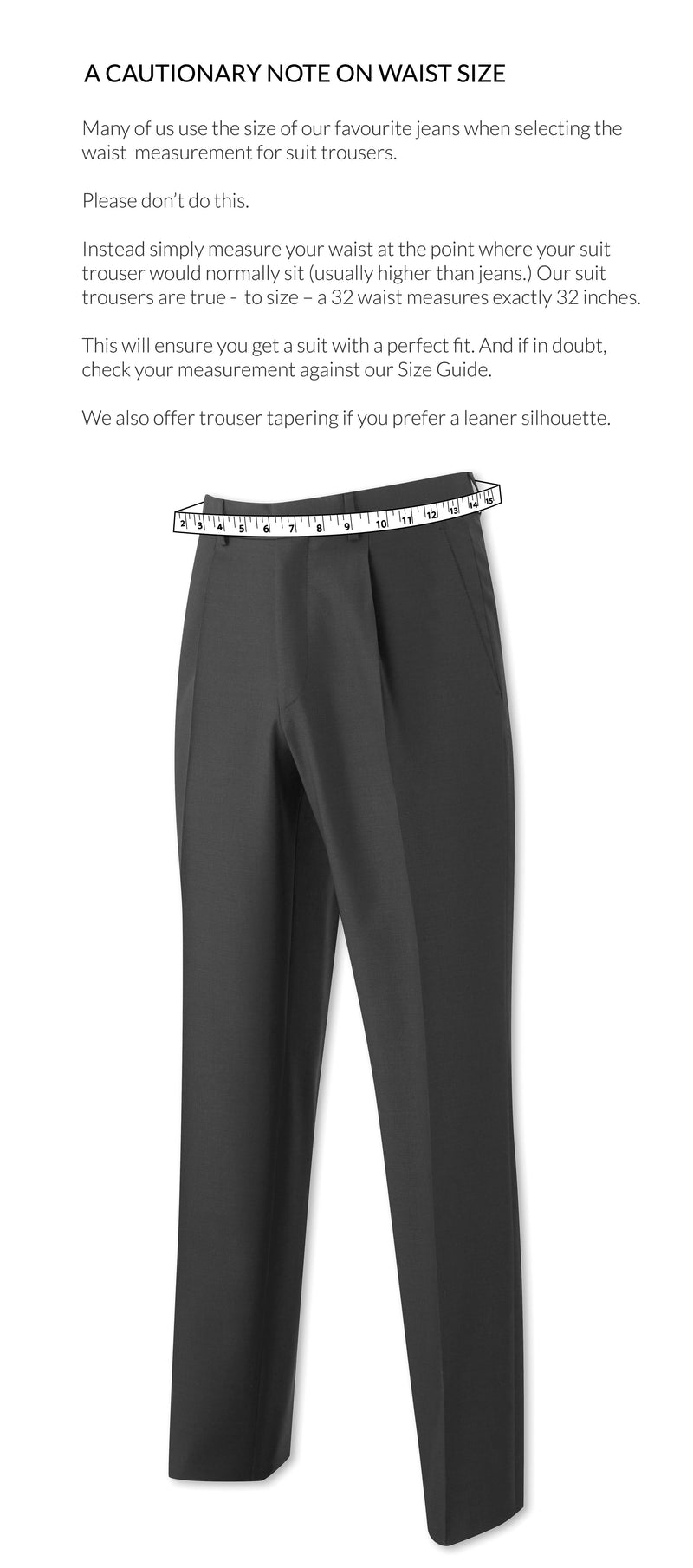 cautionary note on trouser waist size long image